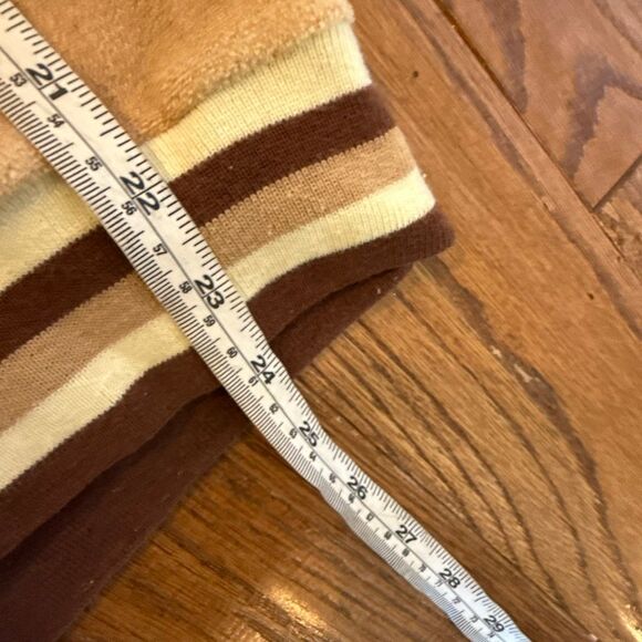 Vintage 70’s RARE Levi’s Velour tan collared polo shirt size Large - Picture 5 of 7